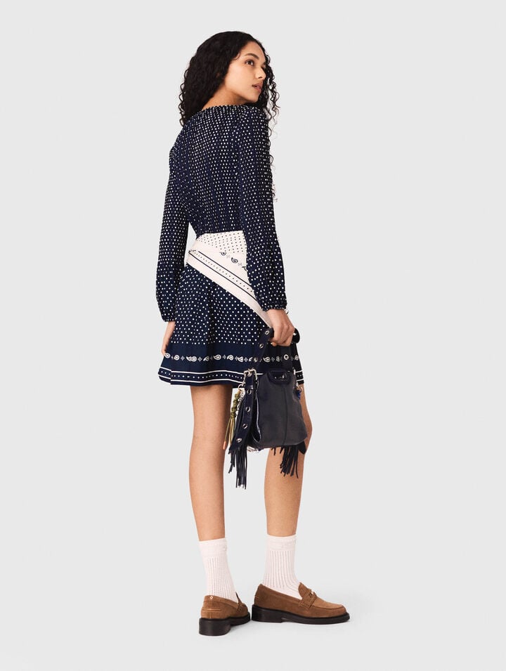 Abito plissettato con stampa