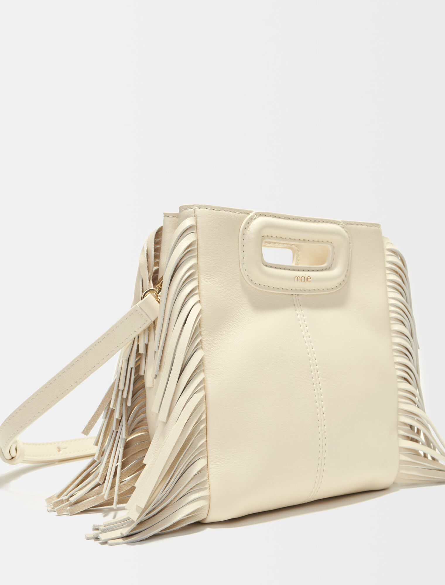 Borsa M in pelle con borchie