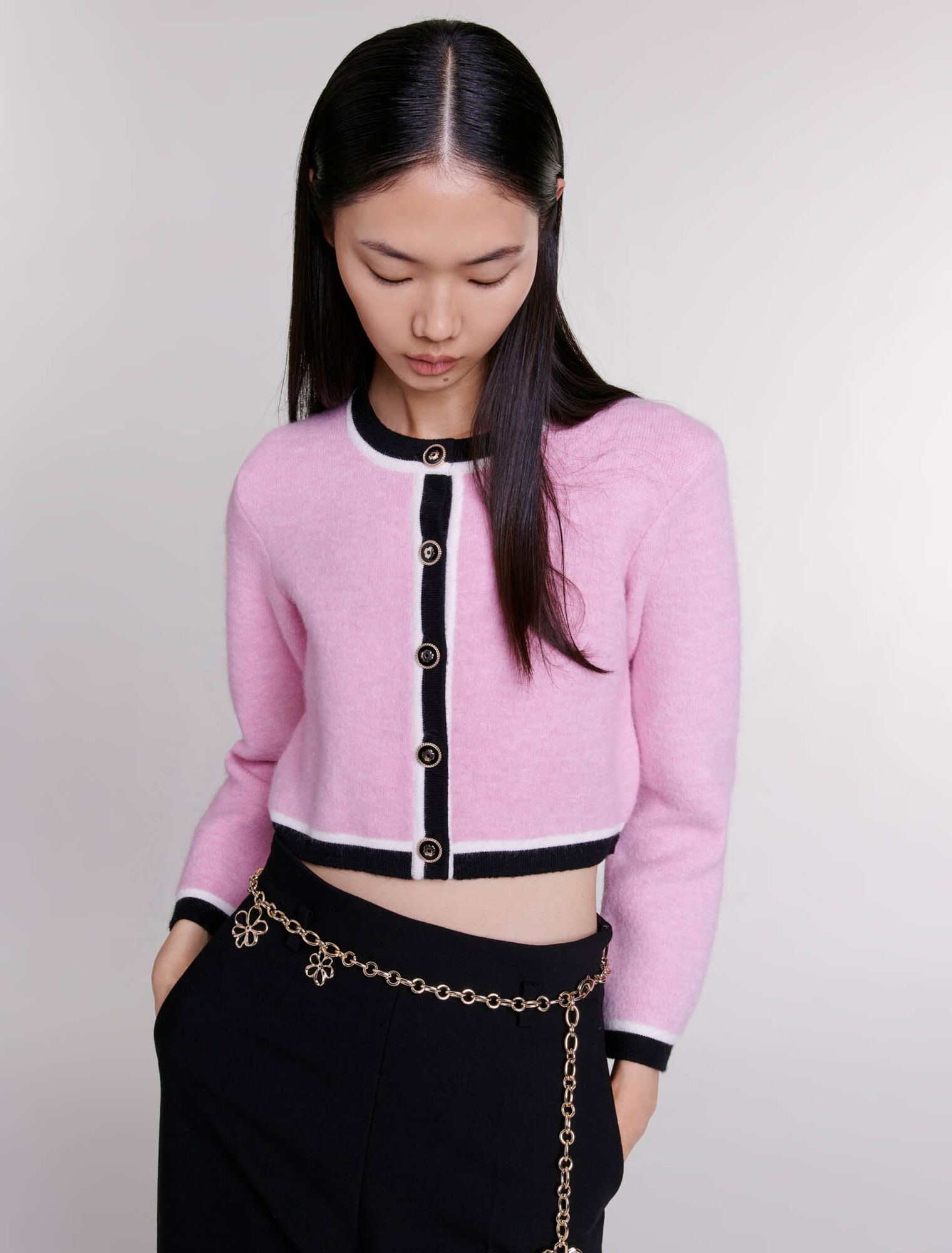 Cardigan corto in maglia