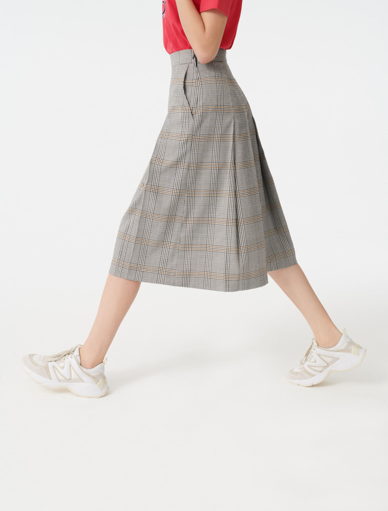 Pantaloni a quadri stile bermuda