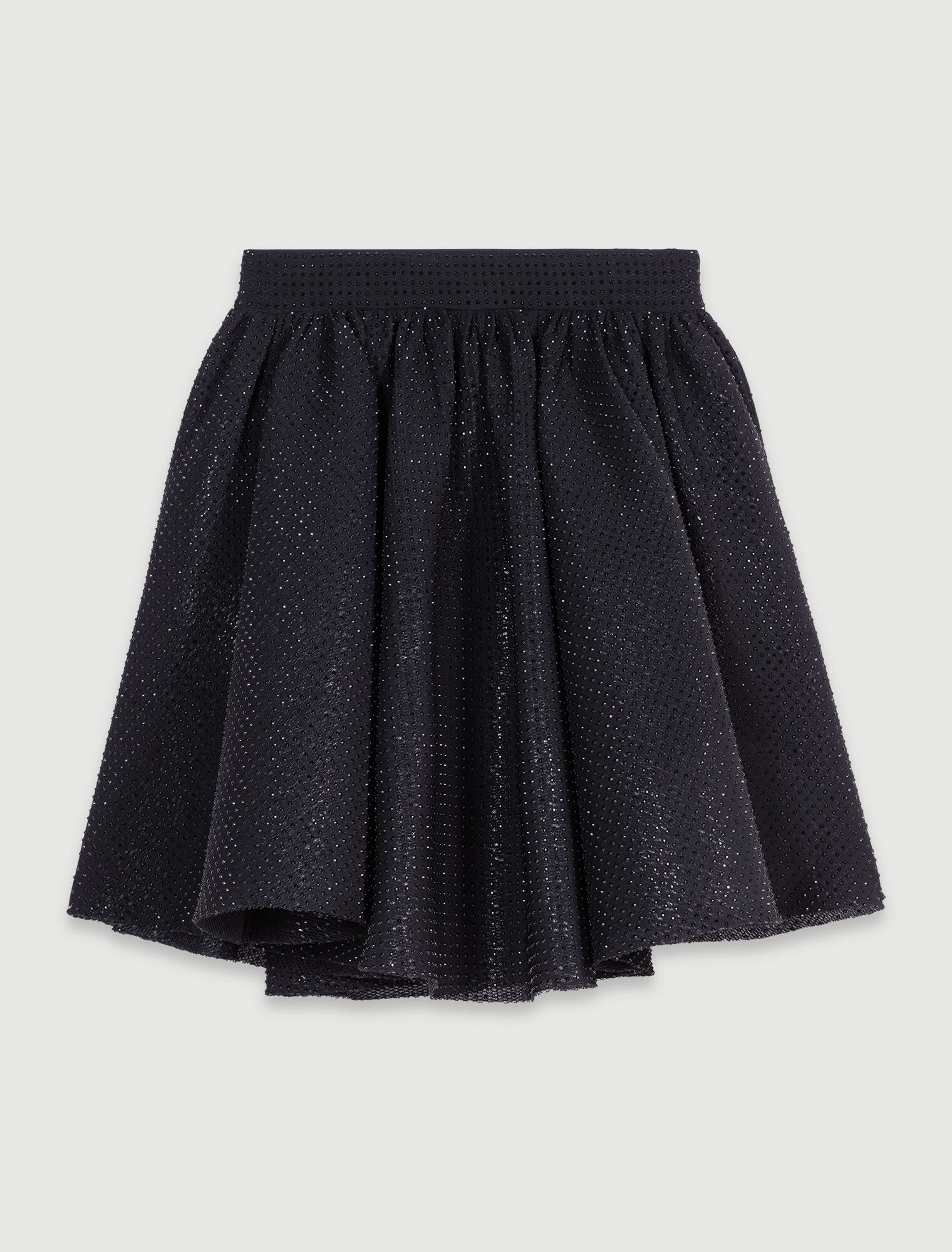Gonna corta e voluminosa con strass