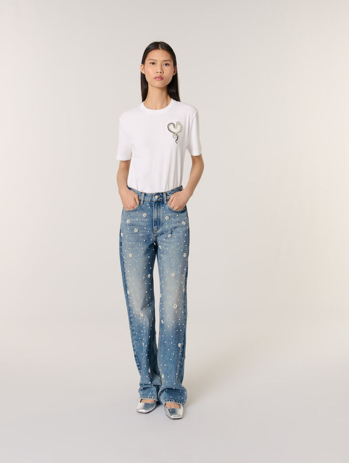 T-shirt con ricamo