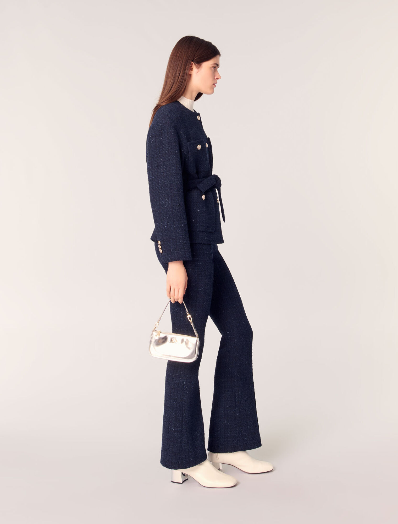 Giacca con 4 tasche in tweed