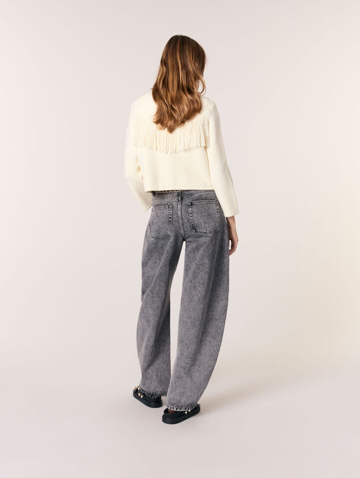 Cardigan con frange