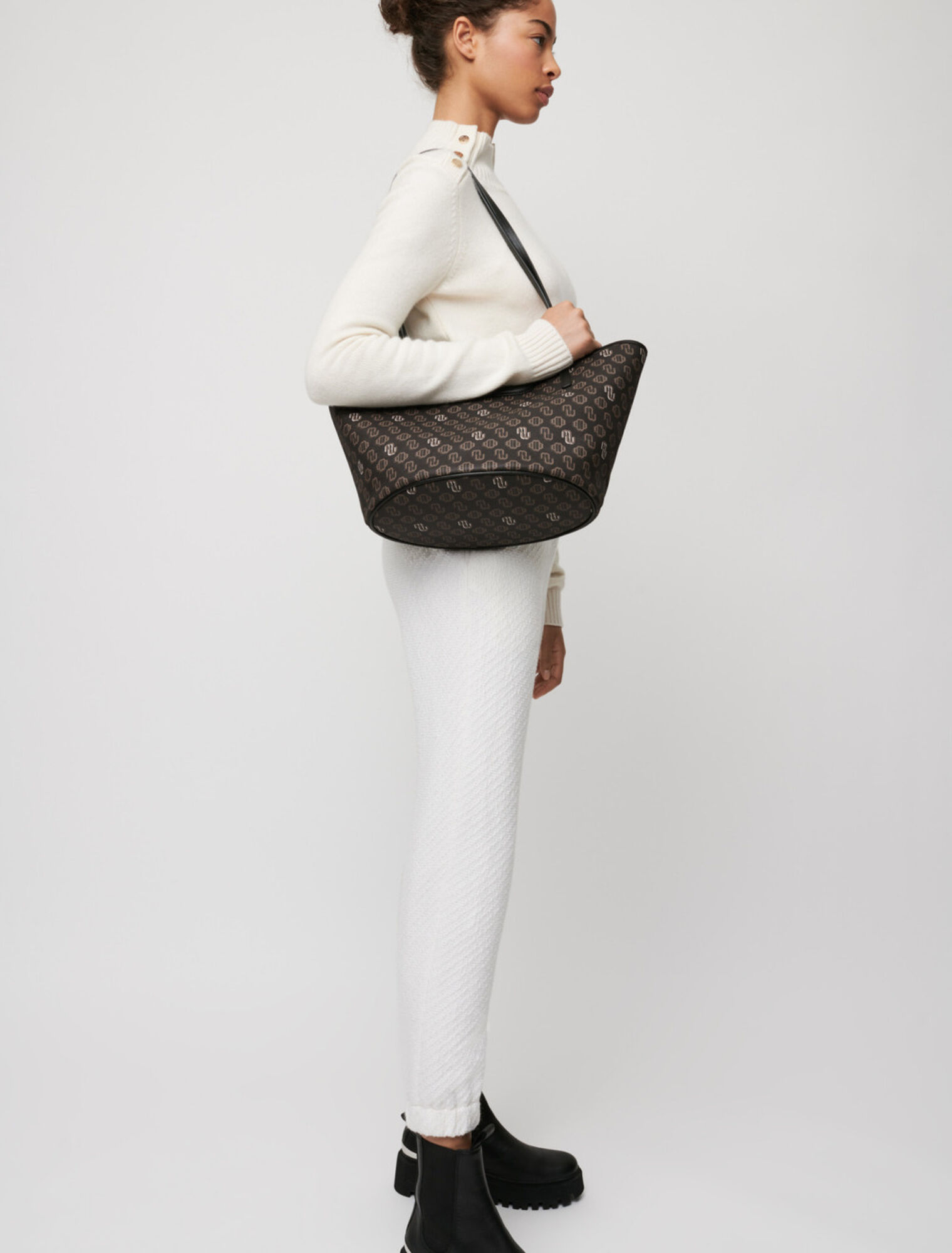 Pantaloni da jogging in stile tweed
