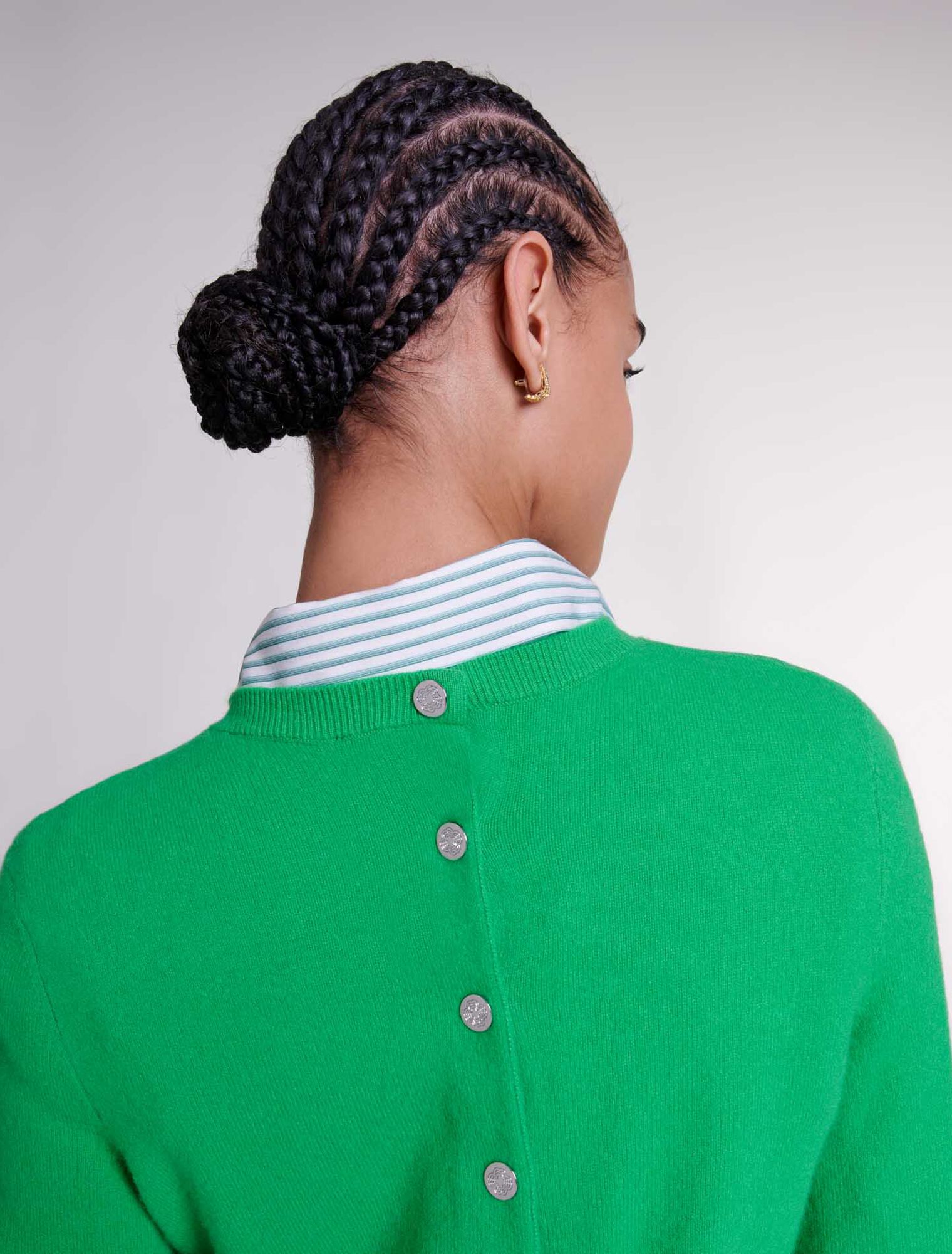 Cardigan in cashmere e lana