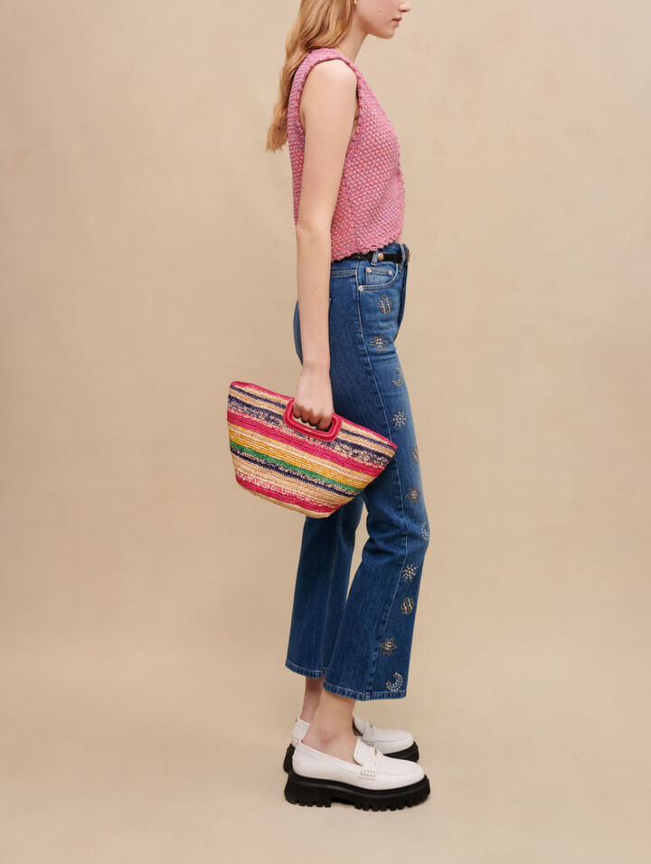 Jeans impreziositi da cristalli di luna