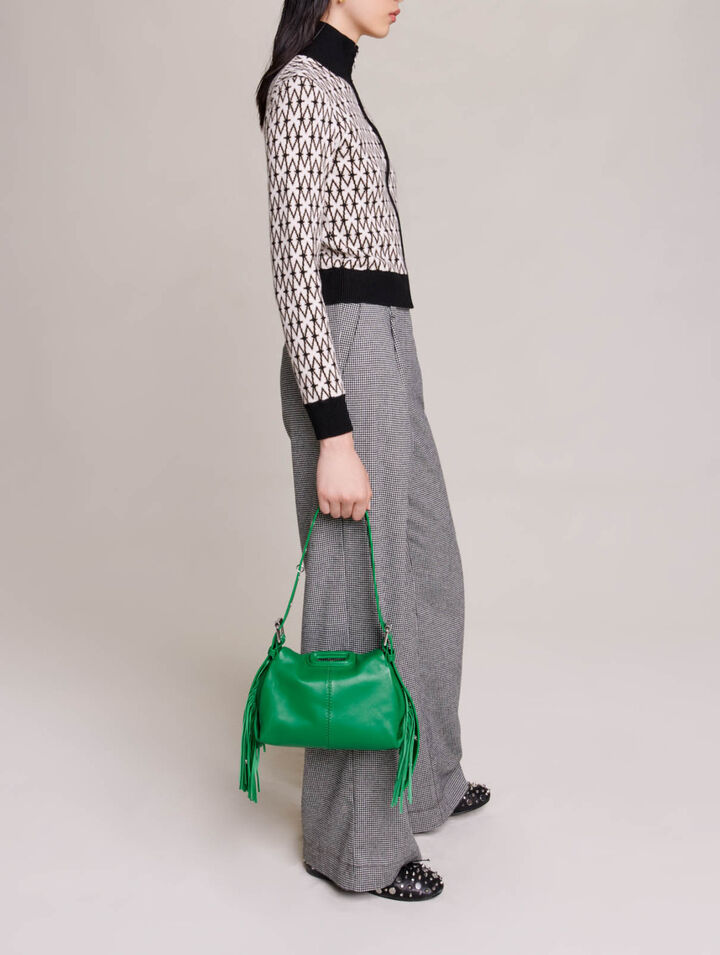Cardigan in maglia con monogramma