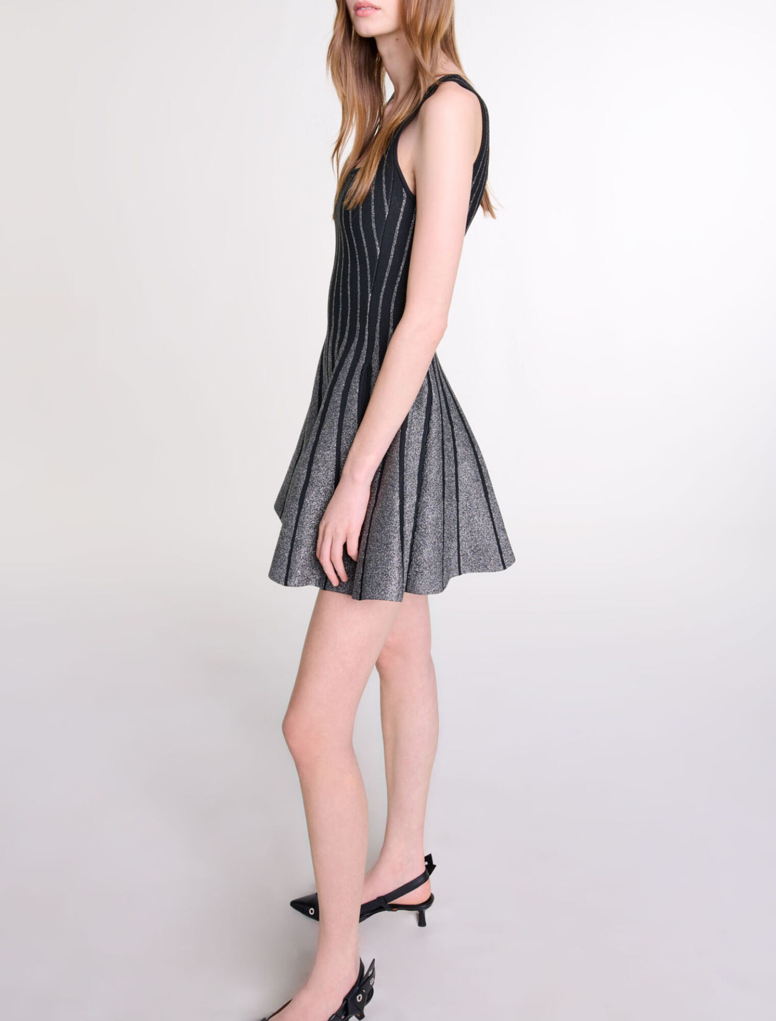 Abito corto in maglia jacquard