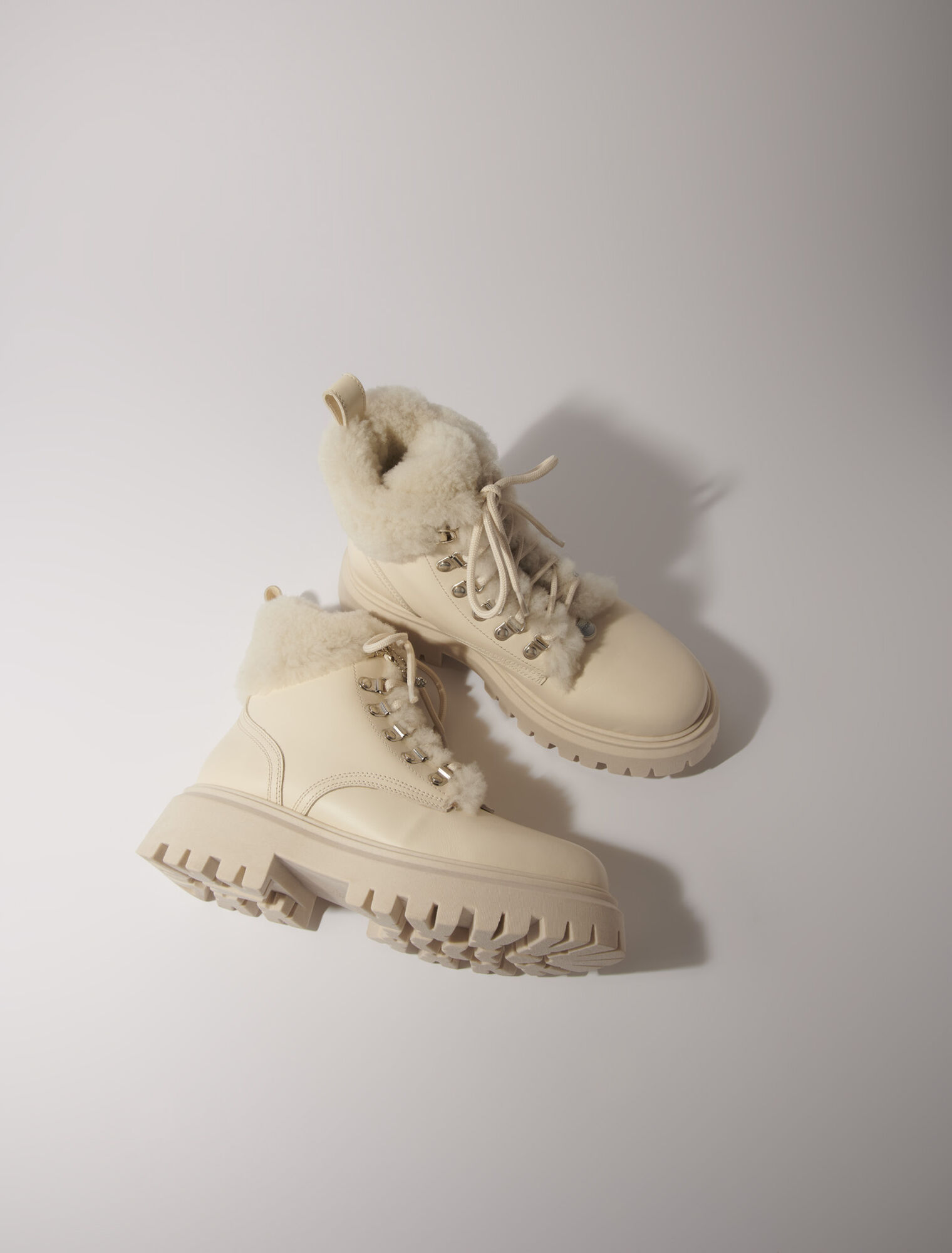 Stivaletti chunky in eco pelliccia
