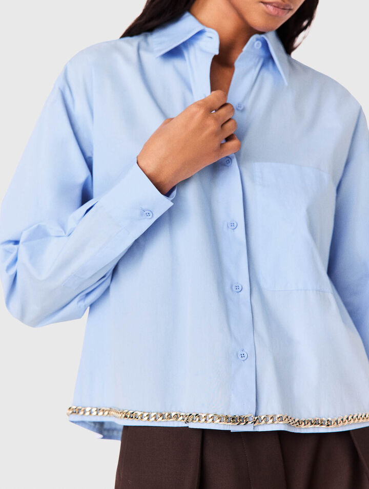 Camicia corta con bordo a catena