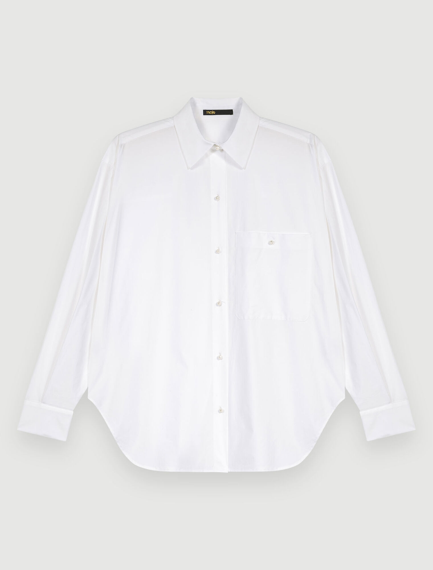 Camicia bianca in popeline di cotone