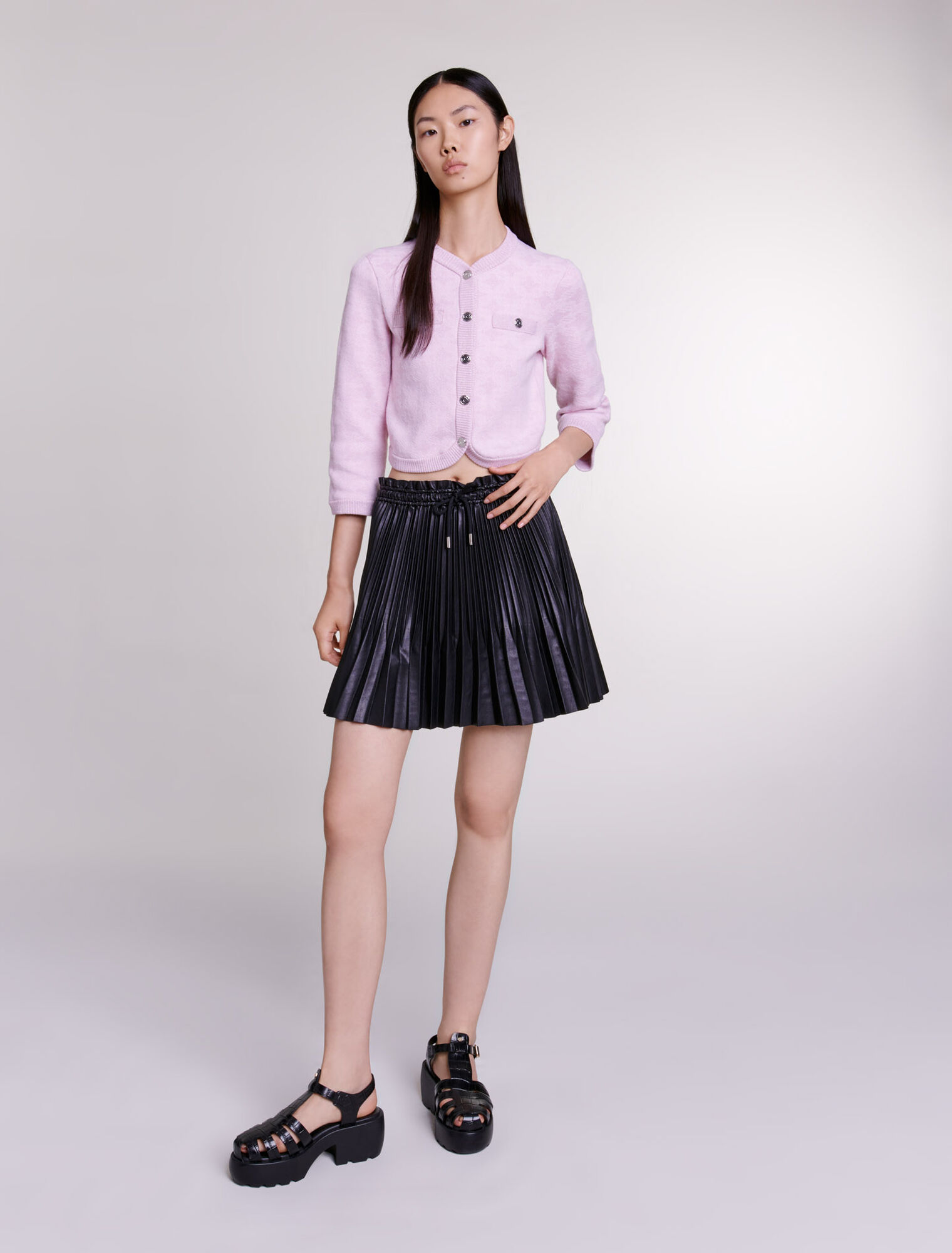 Cardigan effetto jacquard