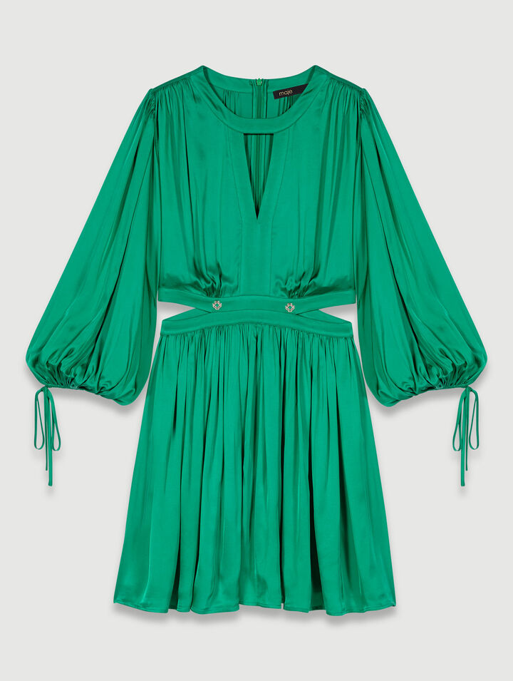 Abito corto satinato