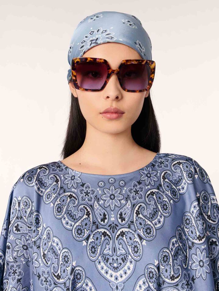 Foulard con stampa a bandana