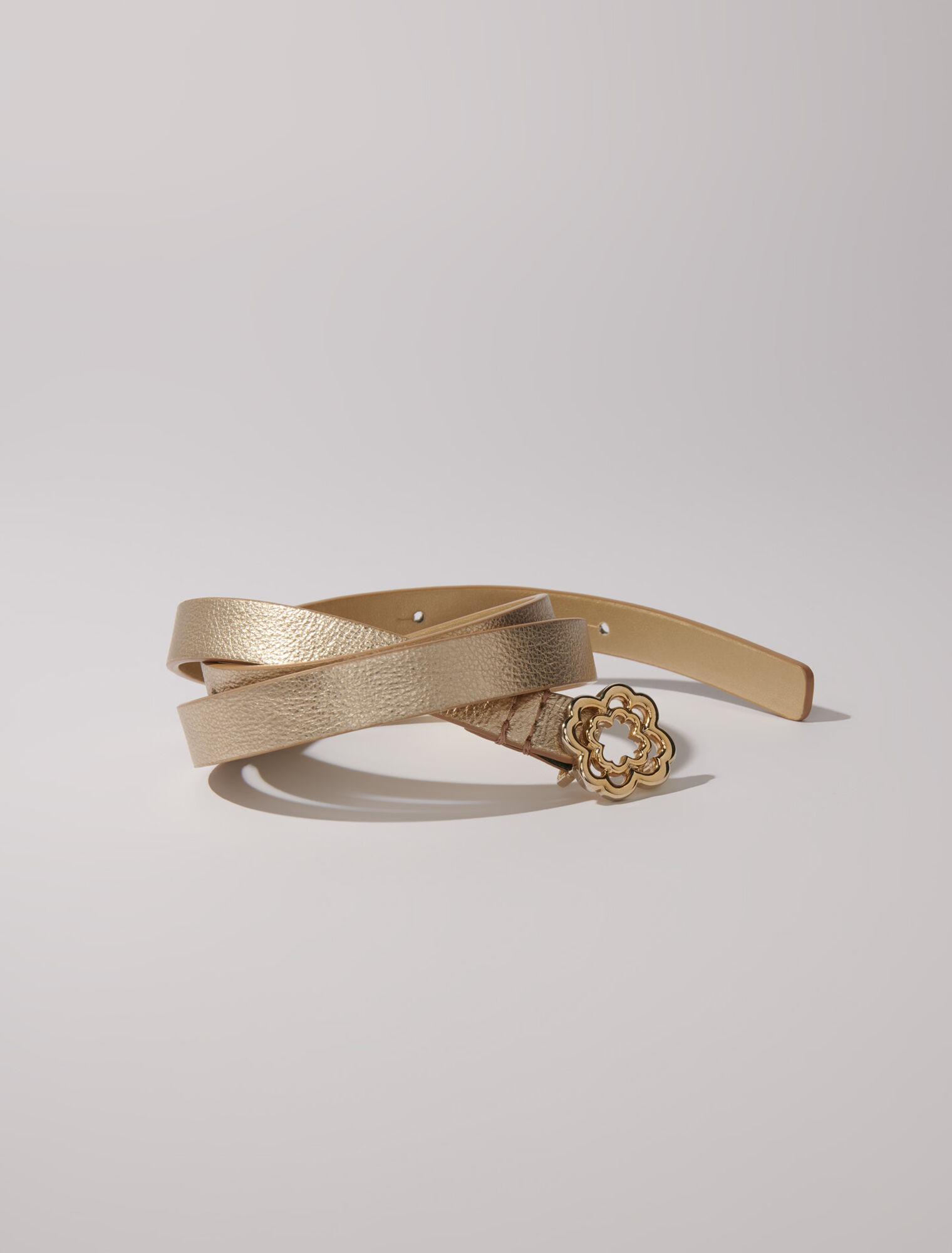 Cintura sottile con fibbia Clover