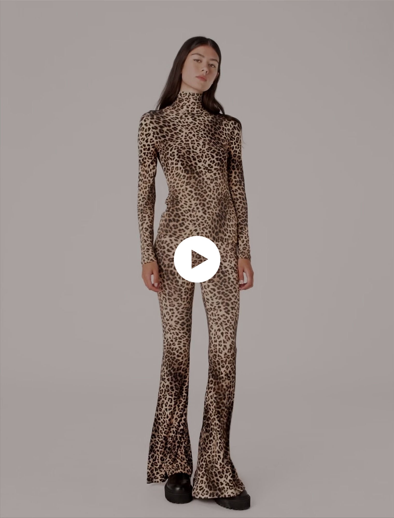 Leggings svasati stampa leopardo