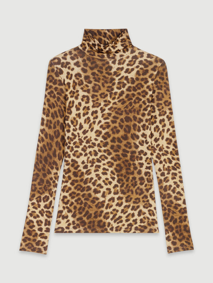 Pullover stampa leopardata