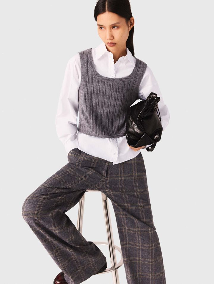 Top in maglia con camicia rimovibile