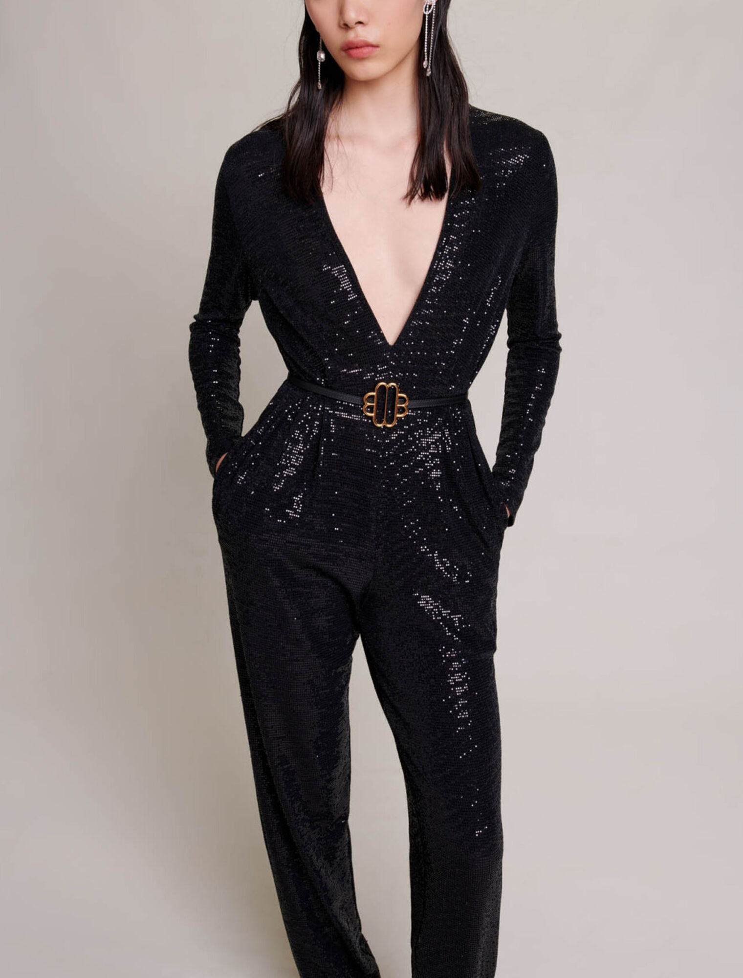 Tuta pantalone con glitter