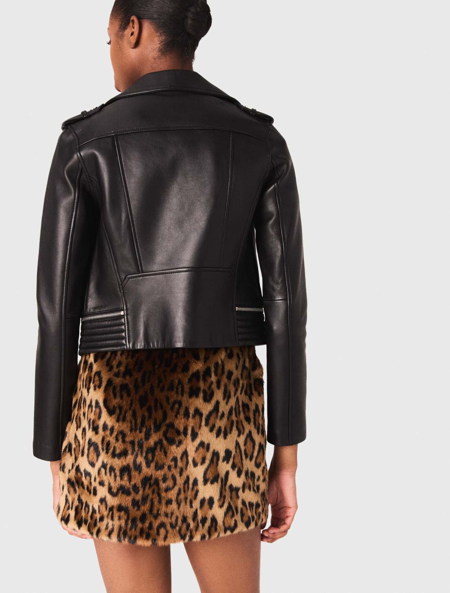 Giubbotto in pelle stile biker