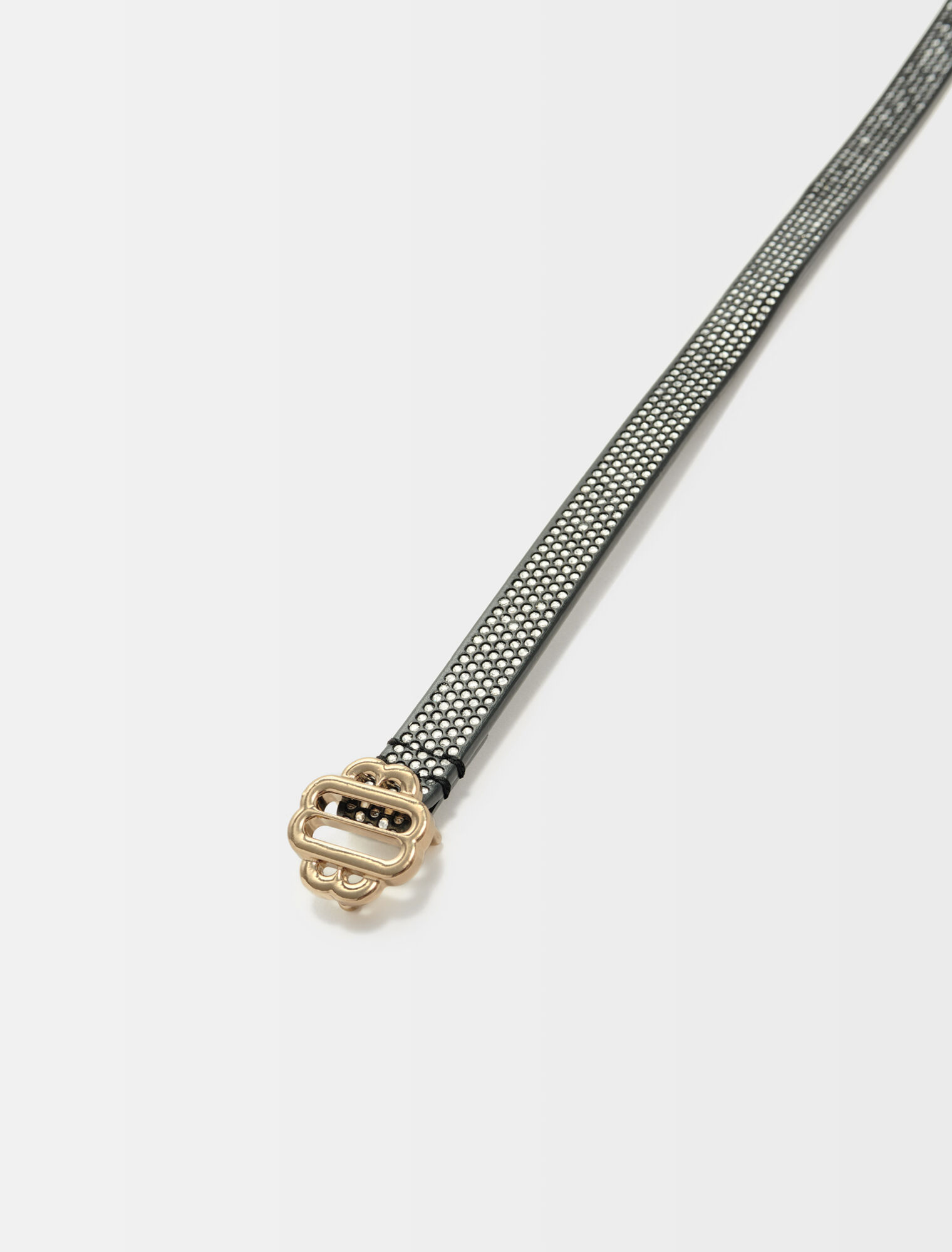 Cintura in strass con fibbia Clover Maje