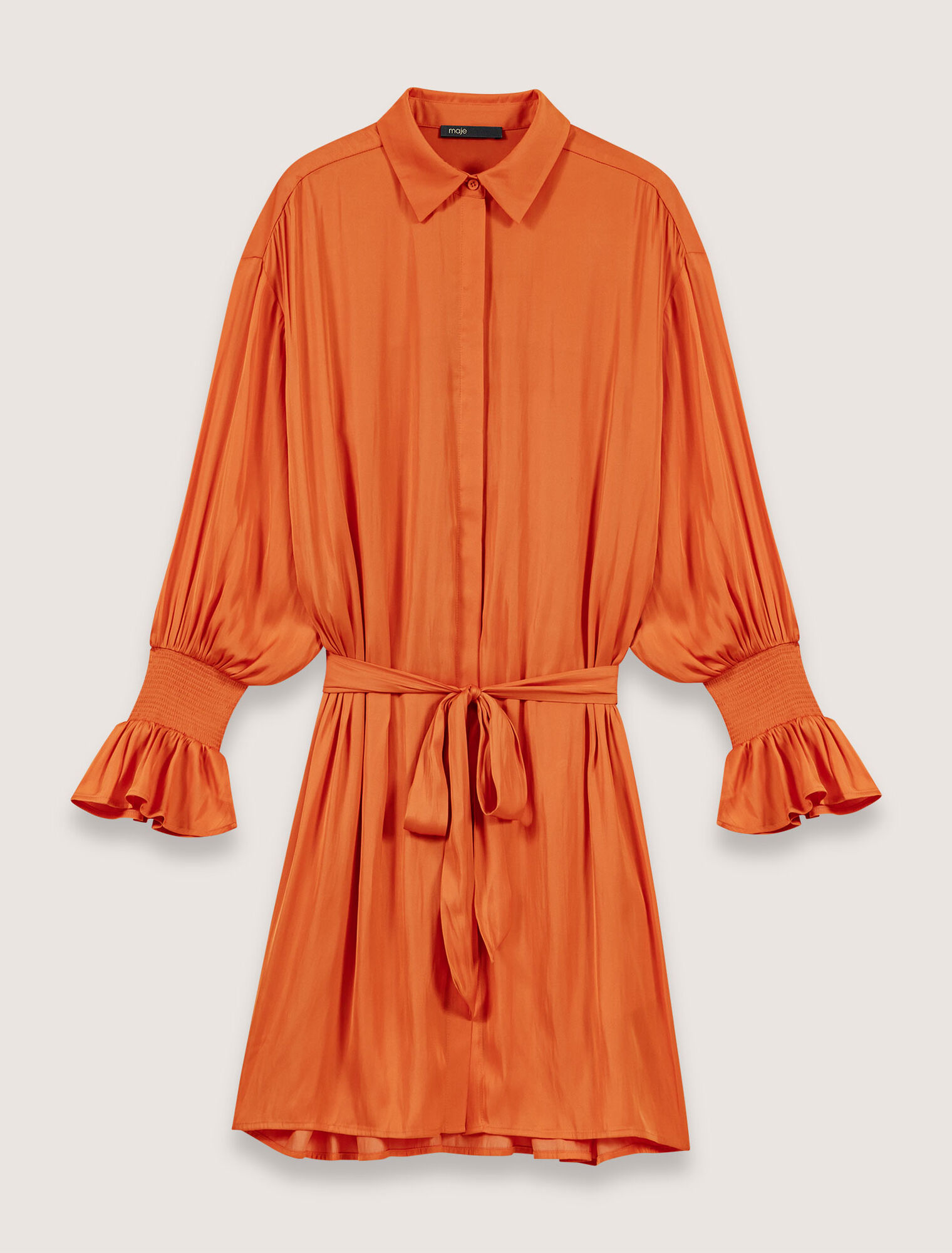 Vestito corto satinato