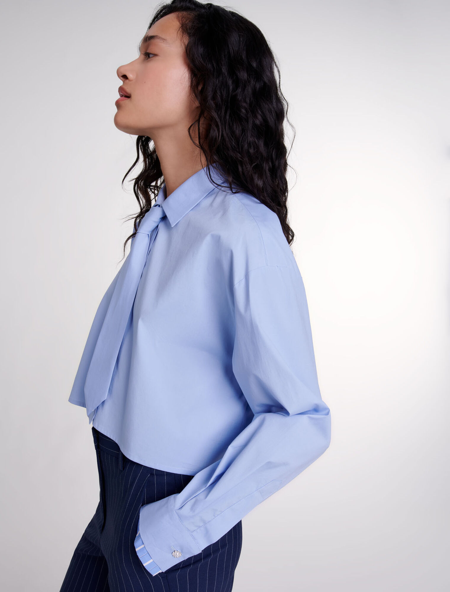 Camicia con cravatta rimovibile 