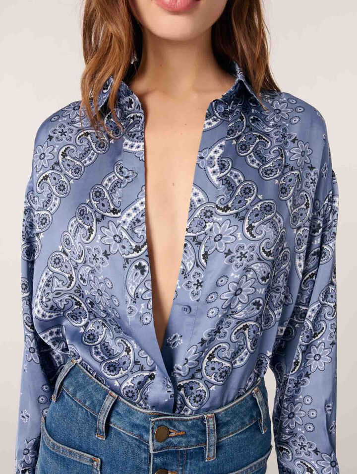 Camicia fluida con stampa