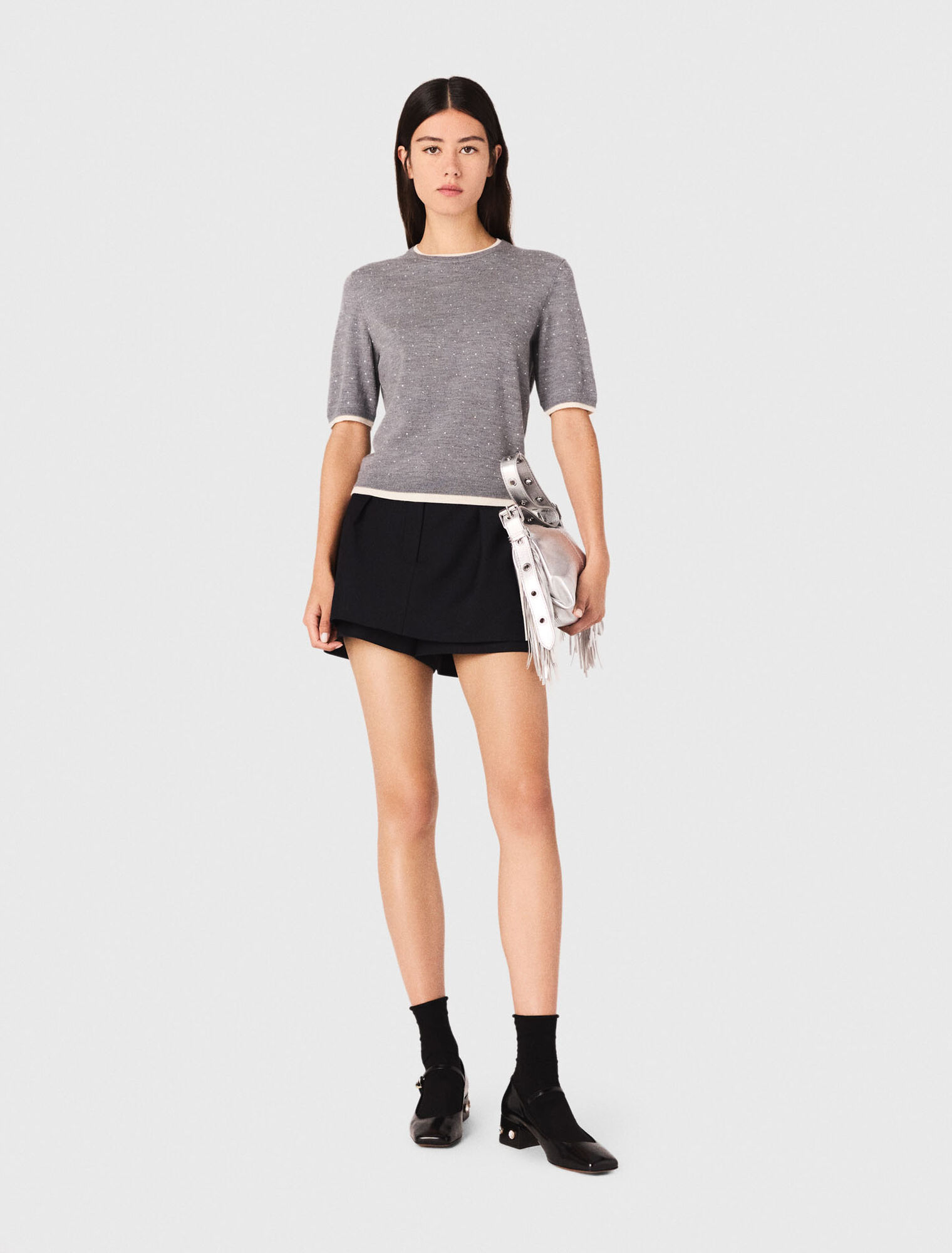 Maglione 100% lana maniche corte