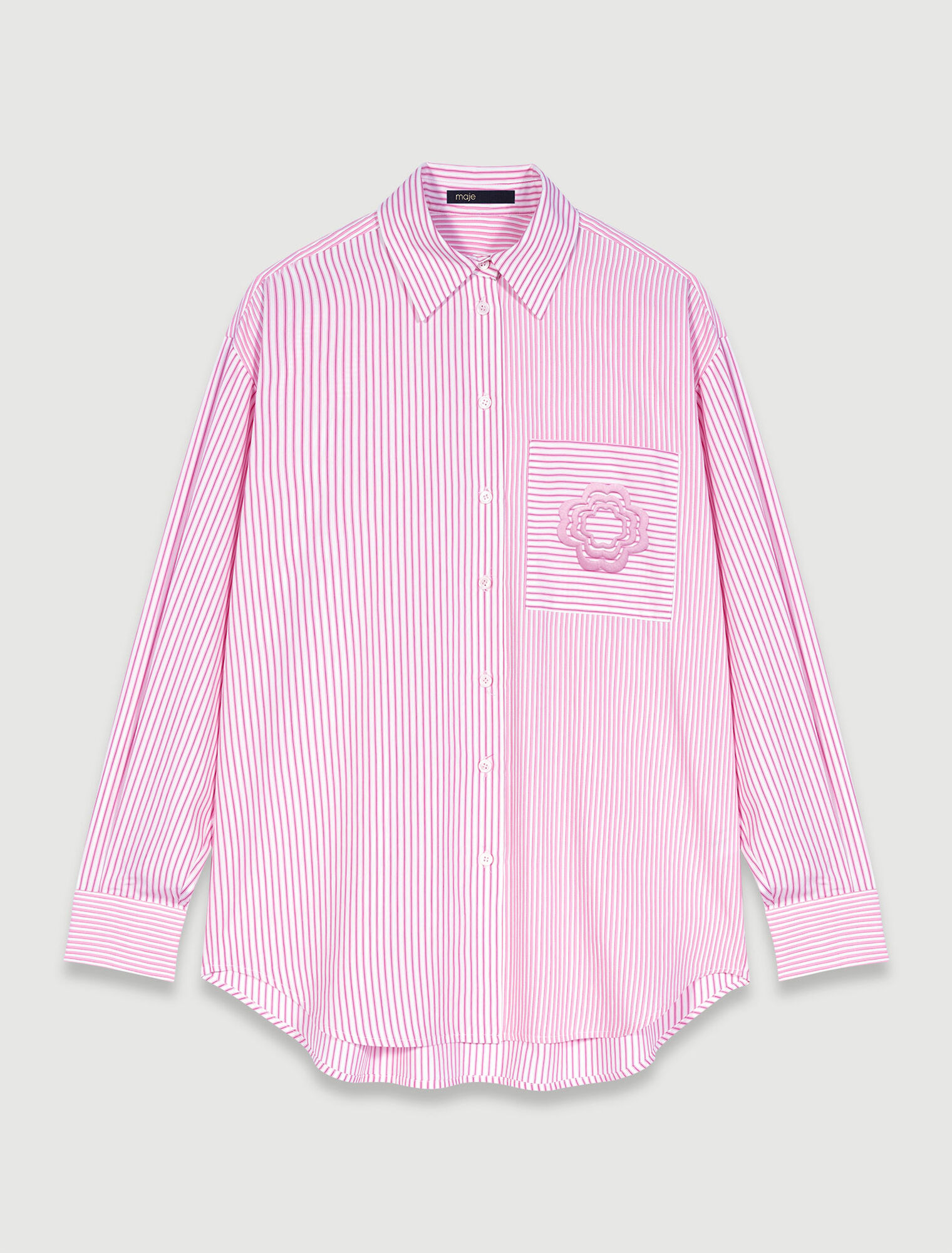 Camicia lunga a righe
