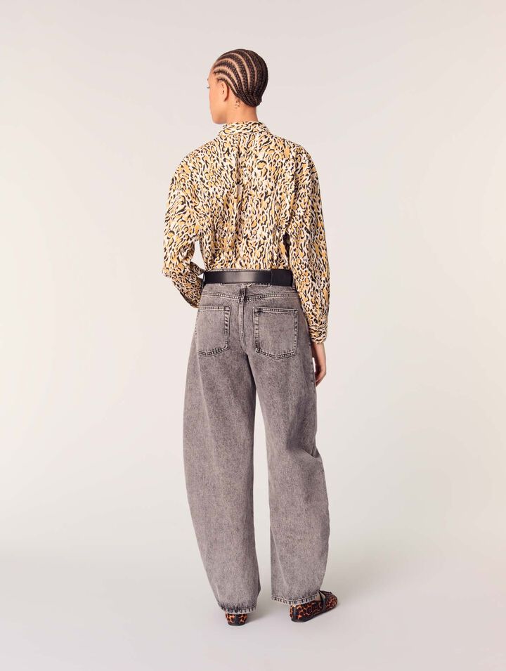 Camicia con stampa leopardata