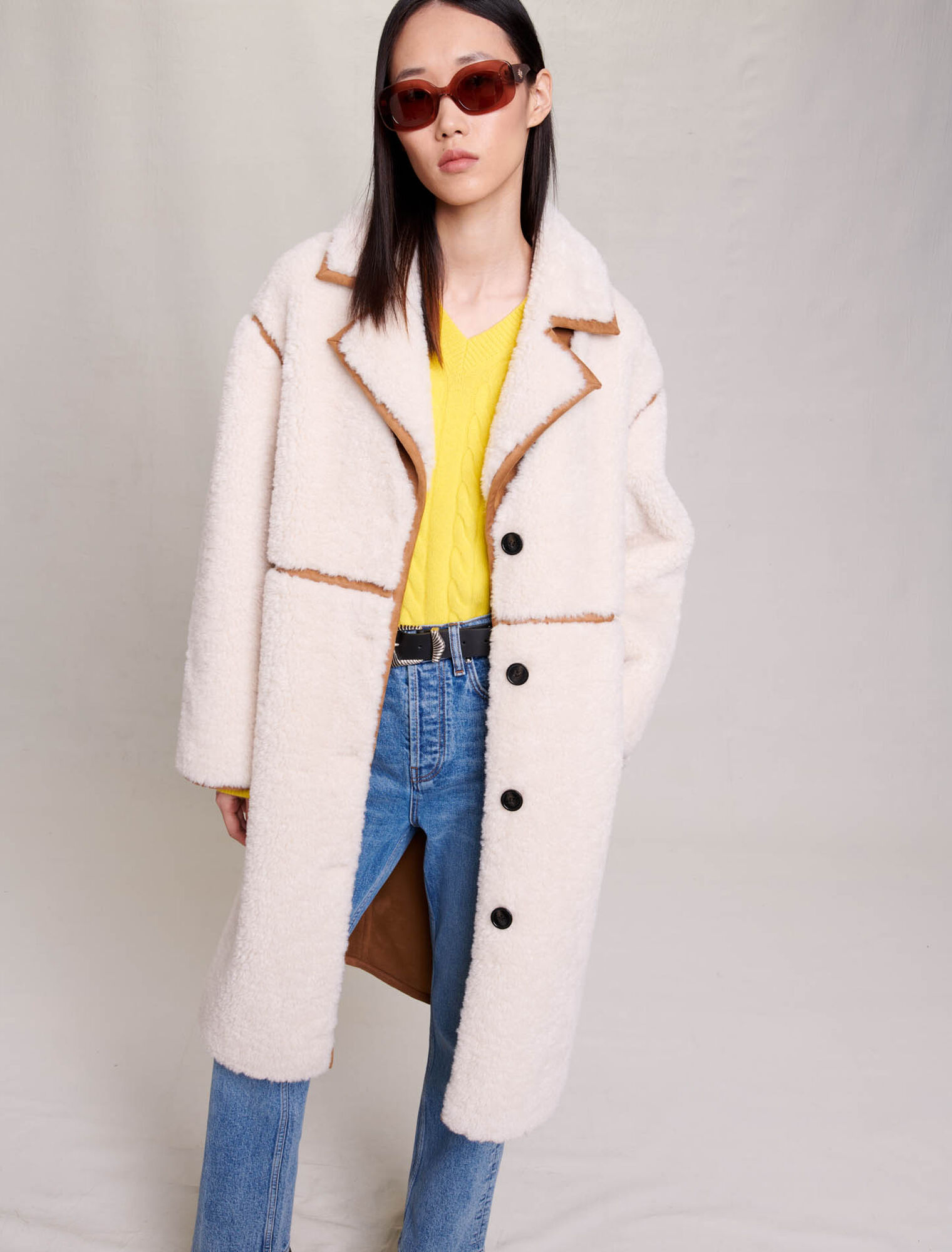 Cappotto lungo patchwork