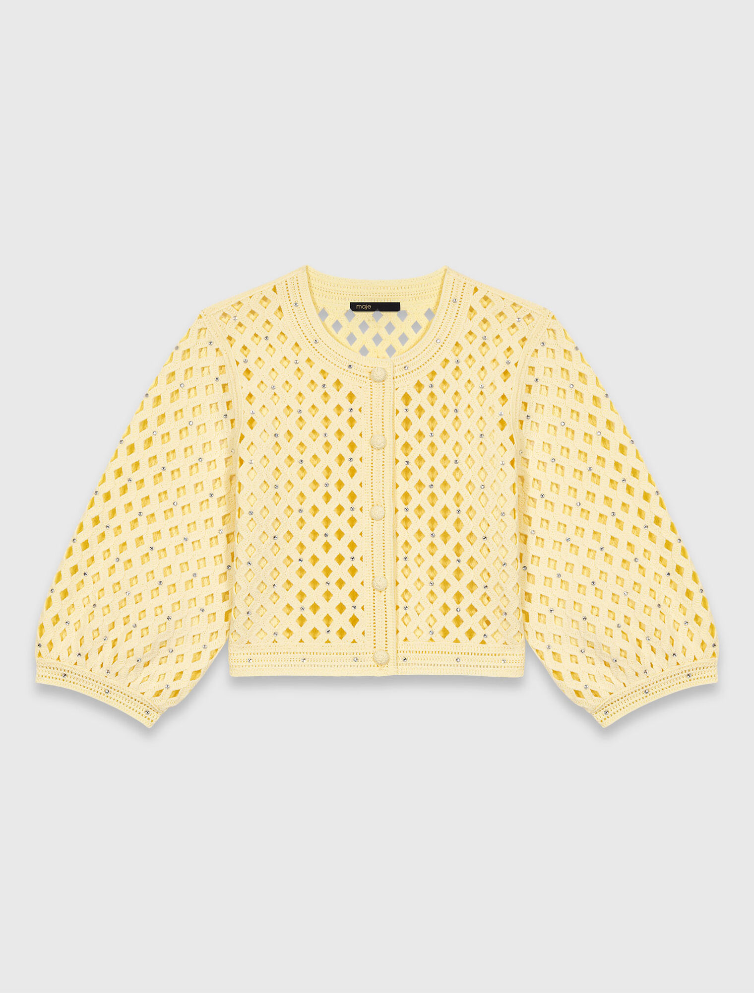 Cardigan crochet glitterato