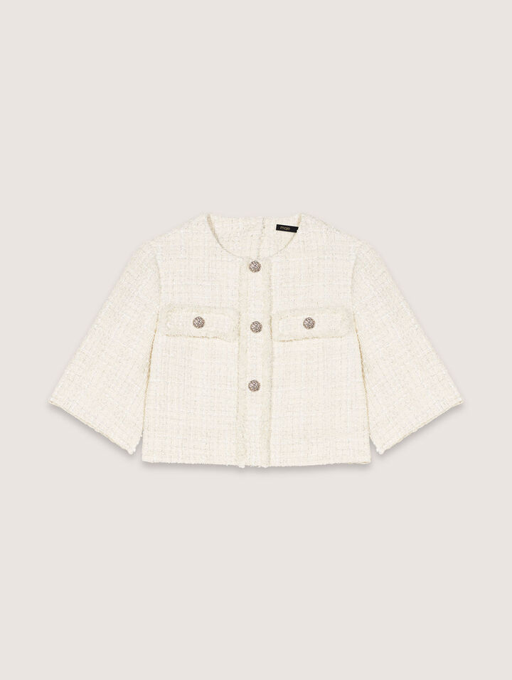 Abito corto 2 in 1 in tweed