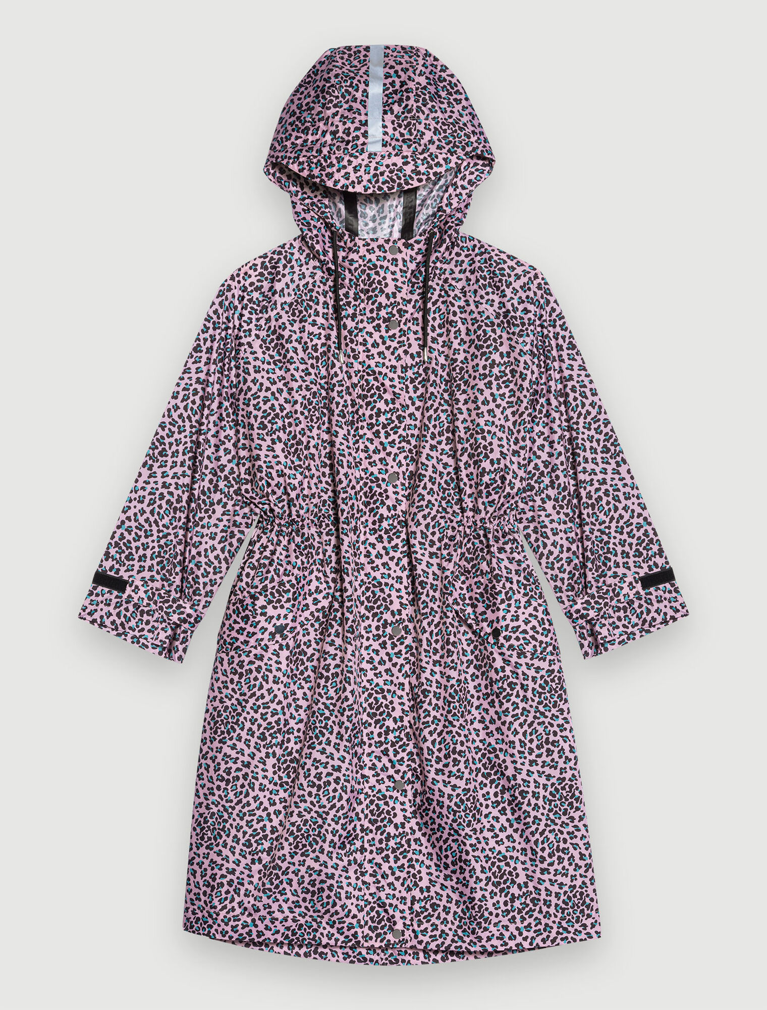 Cappotto impermeabile stampa leopardata