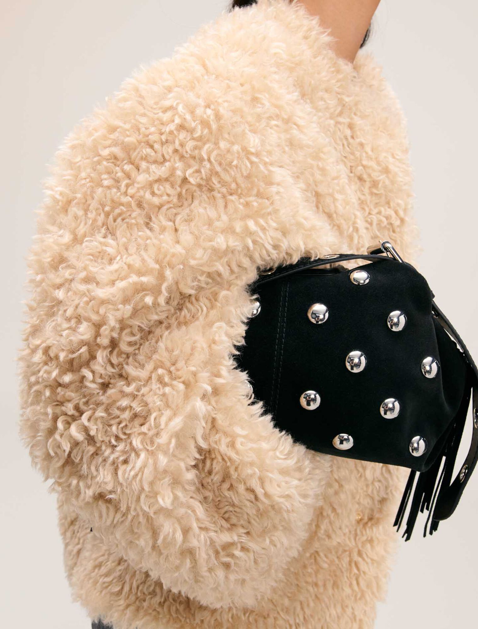 Cappotto corto in ecopelliccia