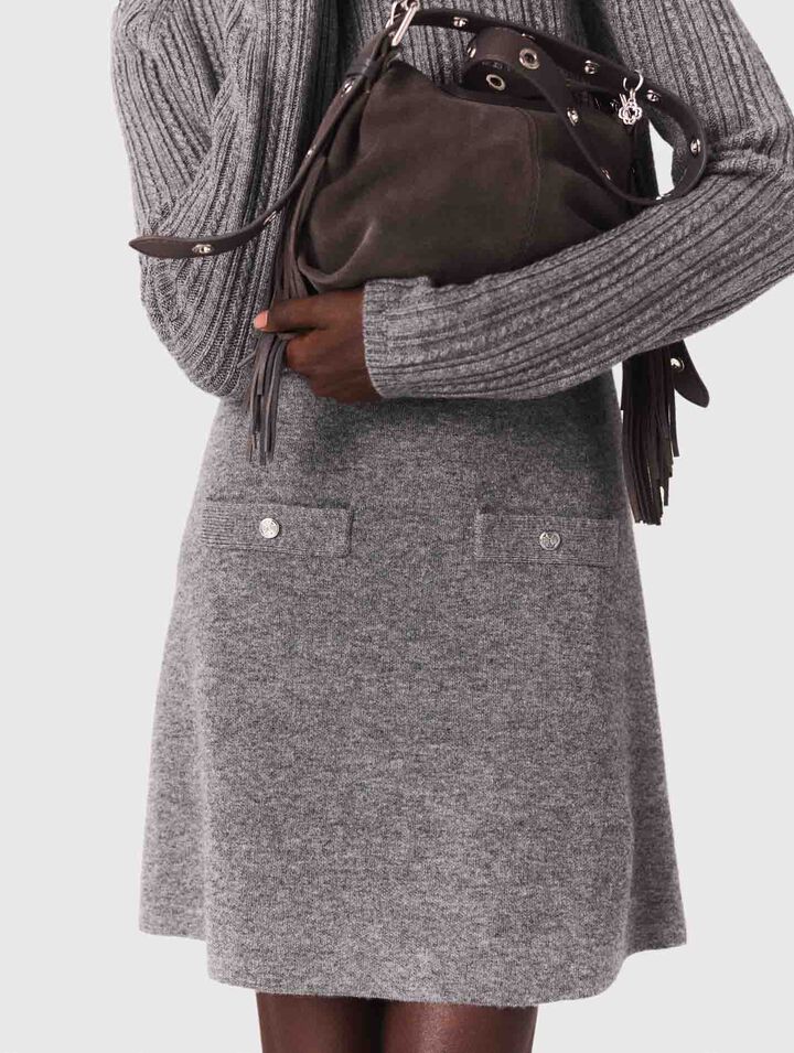 Abito in maglia con pull removibile