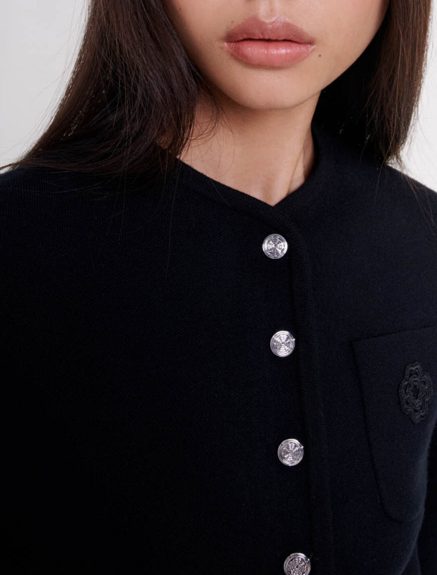 Cardigan corto in maglia
