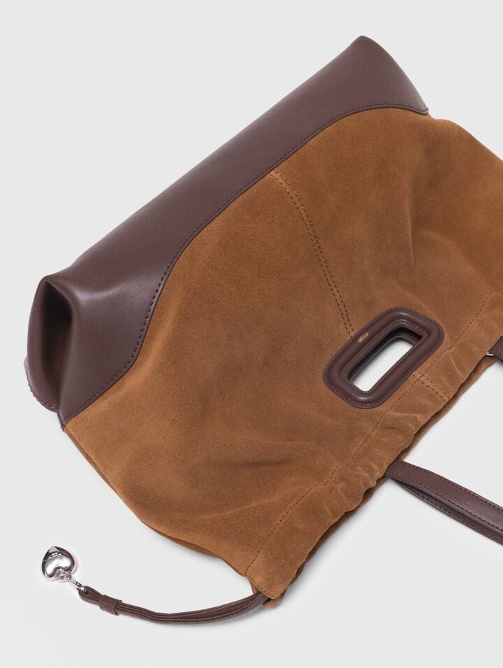 Borsa M Tote pelle e camoscio