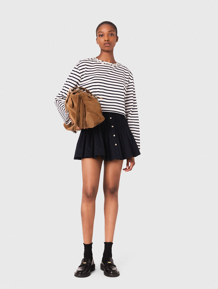 T-shirt a maniche lunghe a righe