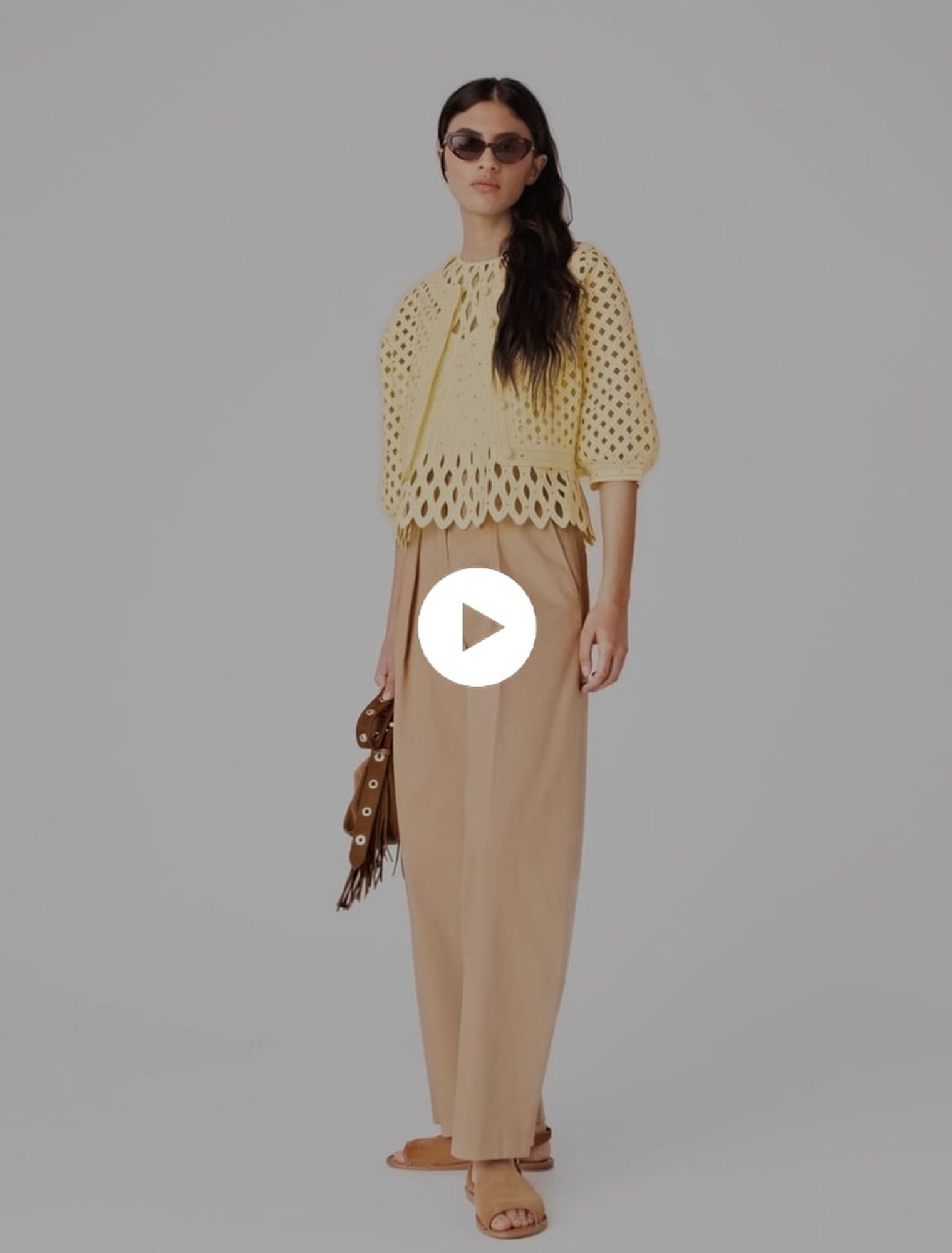 Cardigan crochet glitterato