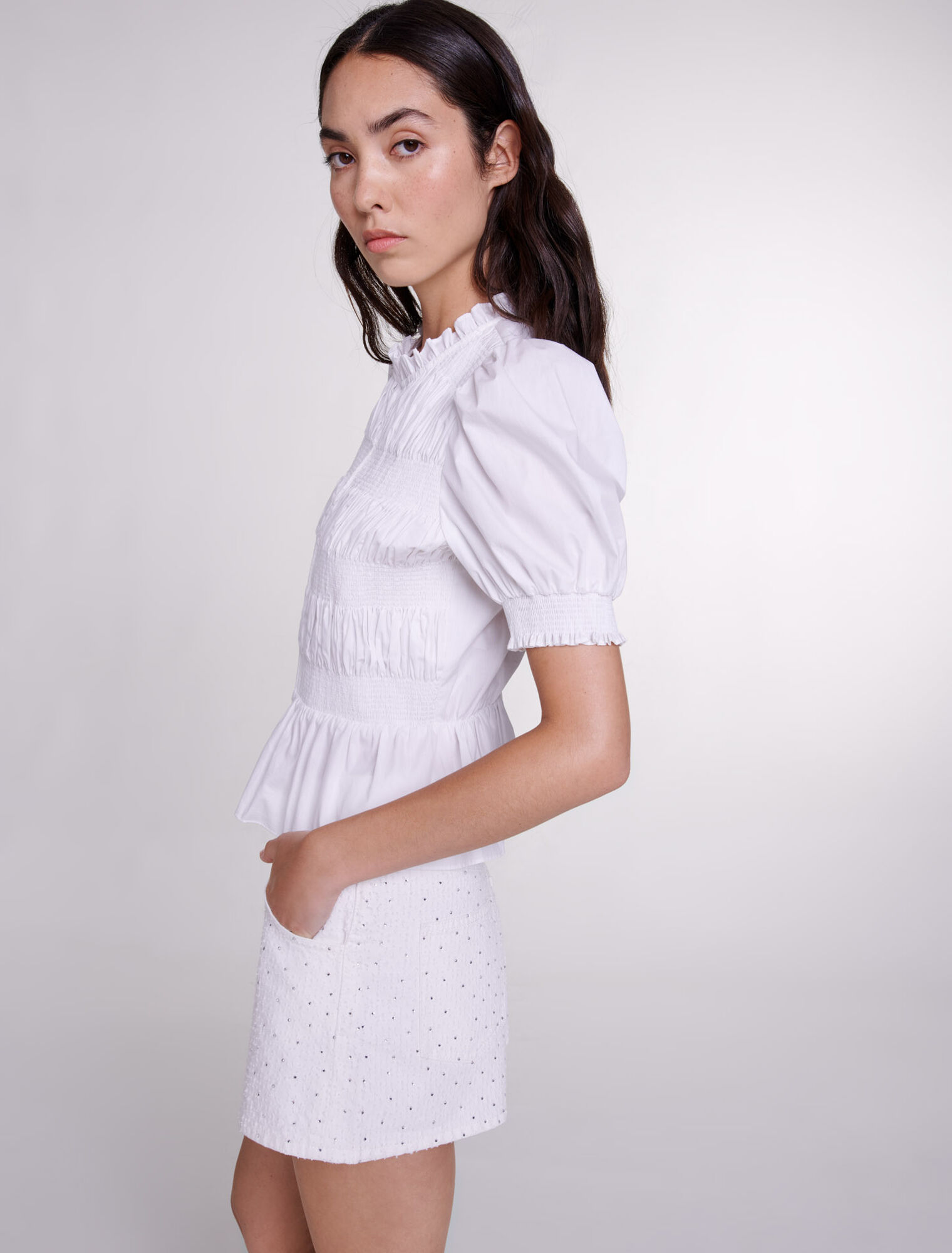 Camicia a punto smock