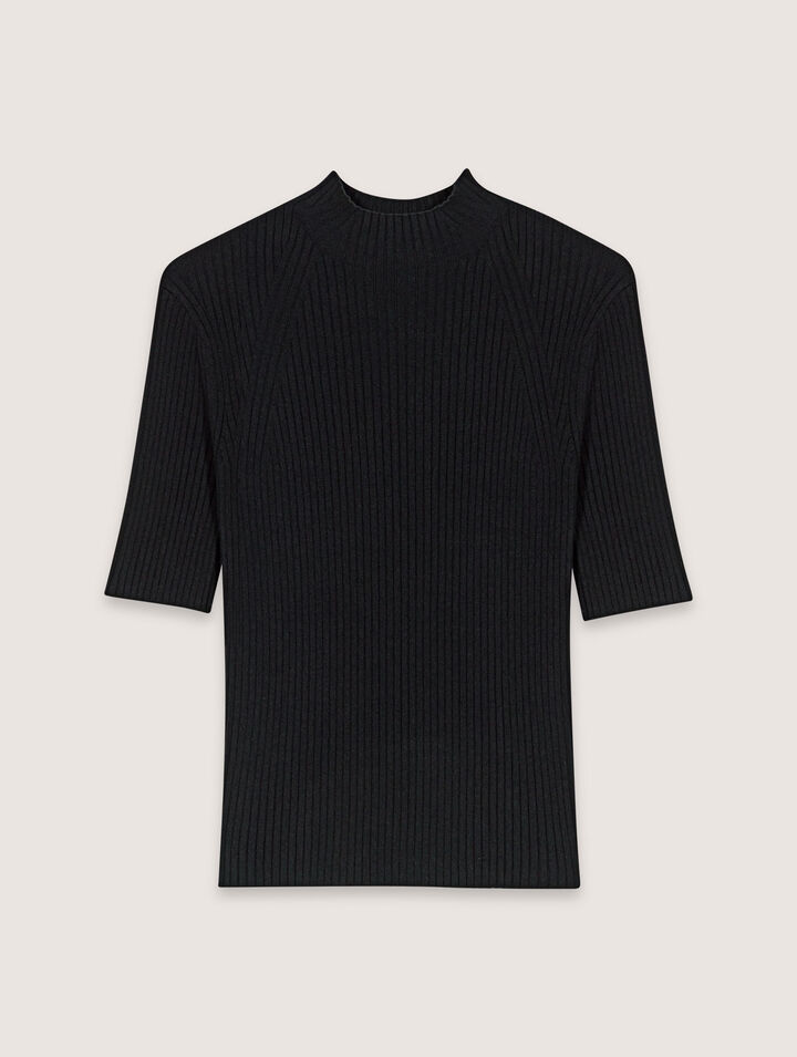 Top in maglia a coste