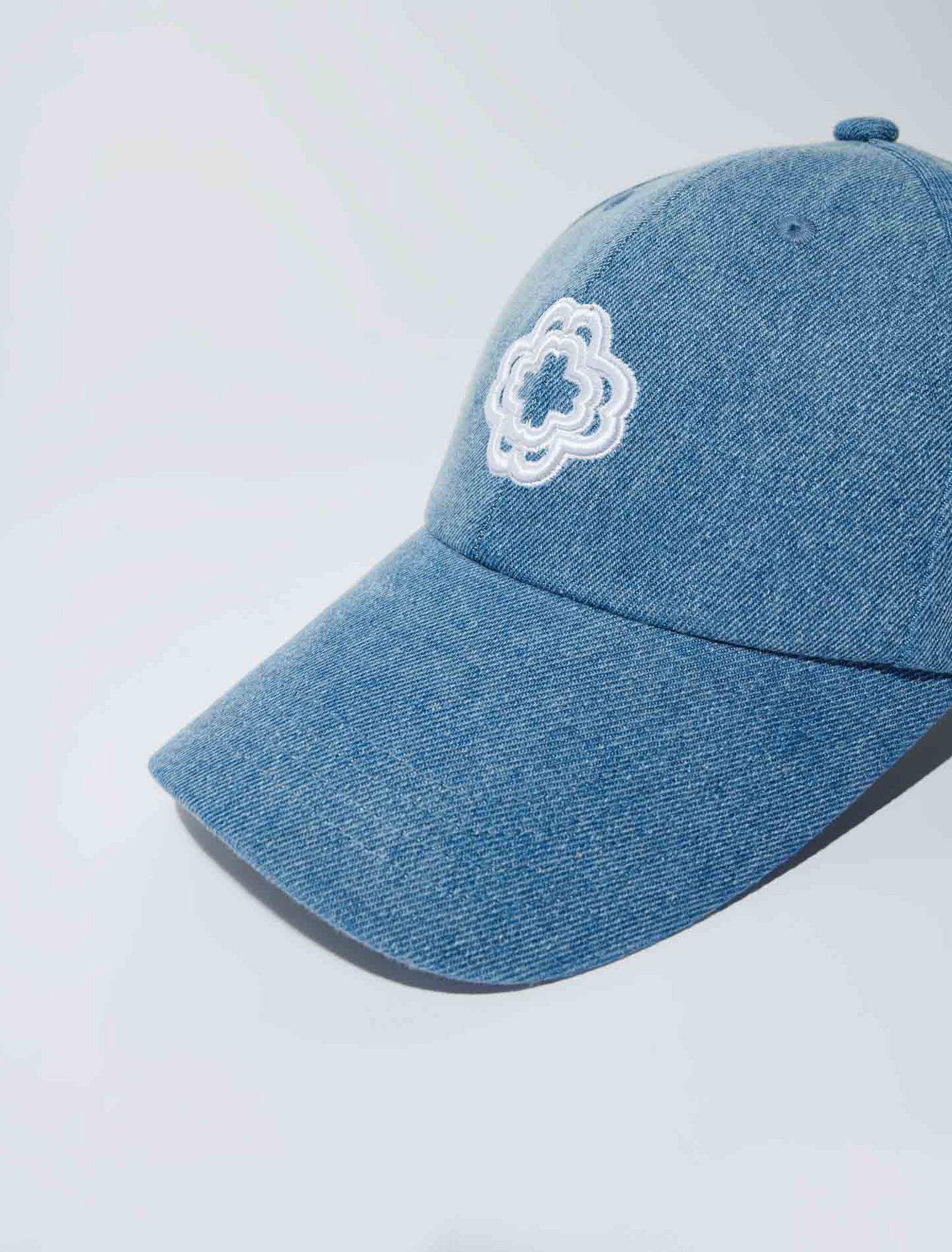 Cappello in denim con logo Clover