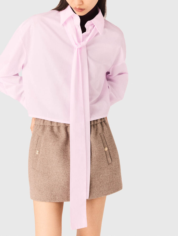 Camicia corta con lavallière
