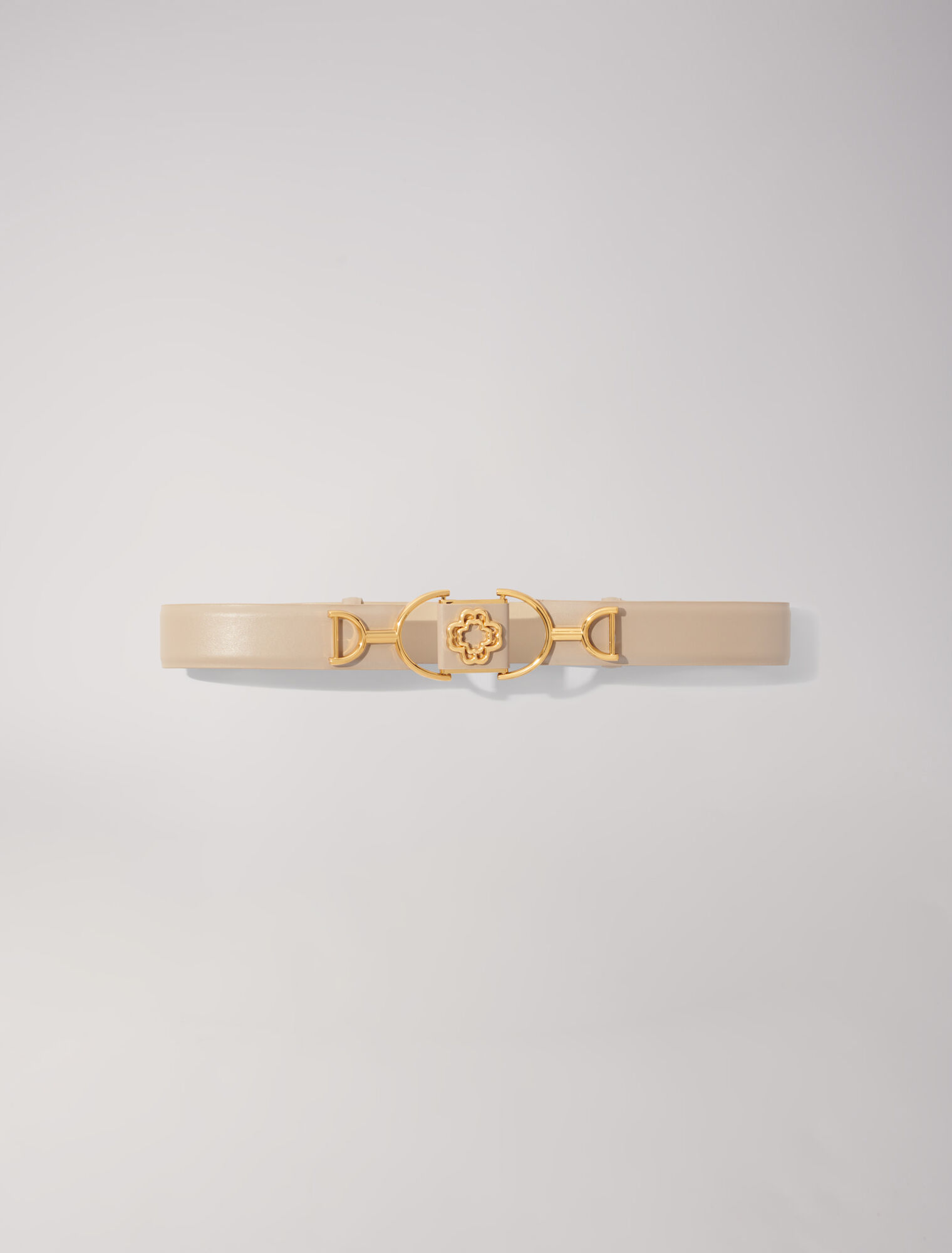 Cintura in pelle liscia Clover