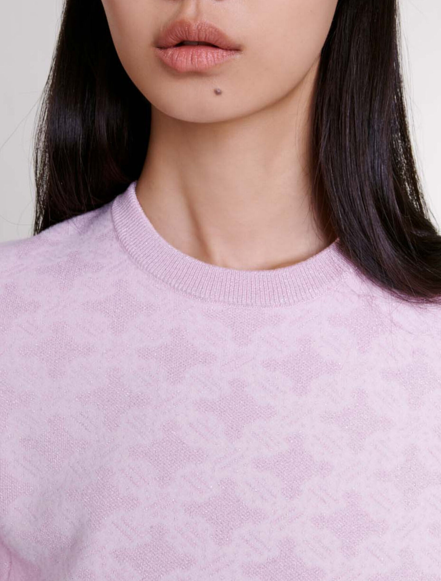 Abito corto in maglia jacquard