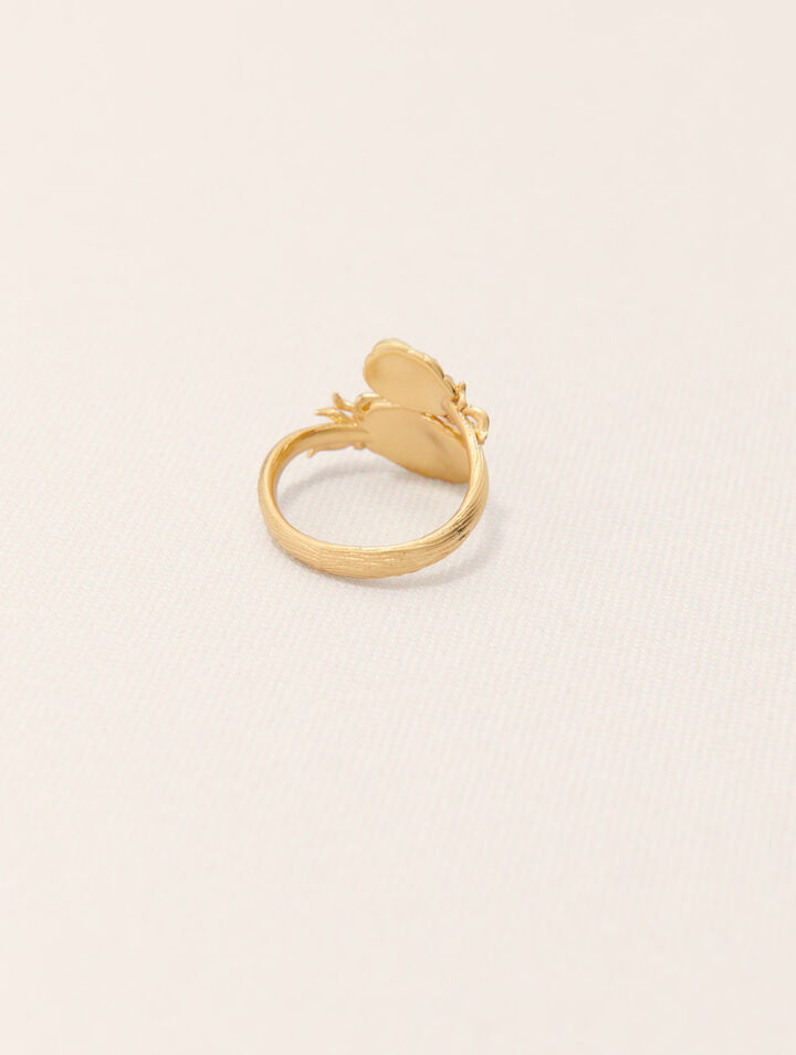 Anello doppio ananas con strass