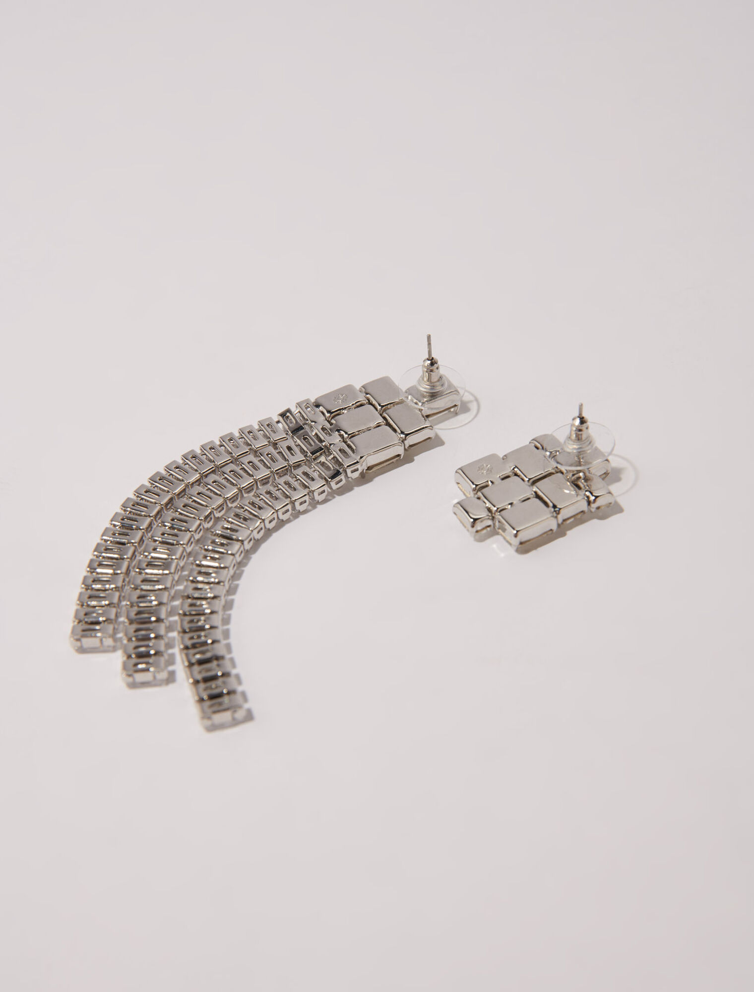 Orecchini con strass a cascata
